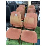#569 Lot of 6 Broderna Sorheim Chairs, Norway 1960 (sun damaged fabric) but in good shape