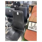#570 Lot of 4 "Viggen Johson " Swivel Sleek Back Chairs Johanson Design Molded Shell and White base