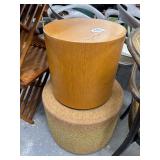 #581 Group of 2 Drum Side Tables