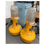 #584 Pair of Yellow Outdoor Wobble light Portable Work Light from U of M