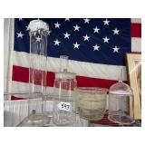 #593 Lot of 5 Laboratory Glass Beakers and Containers