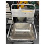 #598 Aluminum & Stainless Sith Bath From the U of M Nursing Museum