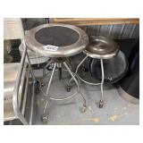 #600 (2) Industrial Adjustable Stools & Custom Letter Box