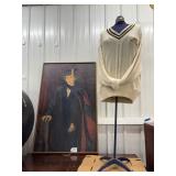 #622 Large Oil Painting (Woman Graduated from U of M) was displayed at U of M with U of M Sweater