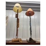 #625 (2) Lamps incl. Bamboo Lamp with 1950
