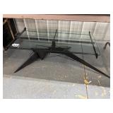 #626 Abstract Steel and Glass Table
