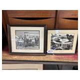 #627 Vintage Framed Photo of Employees -Luick Lumber 1895 & Vintage MSU ( Wonders Dormitory 1963