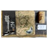#417 Lot of 4 Incl. 2 Antique Double Oil Lamps & The Life and Exploits of Don Quixote & Victorian Ph