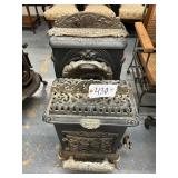 #430 Lot of 2 Parlor Stoves Incl Ruby Garland 17 B & No 10 Smaller Parlor Stove
