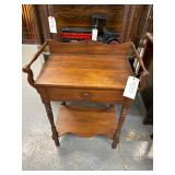 #435 Walnut Washstand with Towel Bars