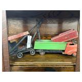 #438 Lot of 3 Incl. Pressed Steel Truck, Sand Toy and Train