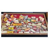 #1701 Fishing Display Case full of Tackle, Original Boxes, etc. 