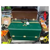 #1778 Group of 2 Vintage Tackle Boxes (Green & Brown)