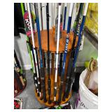 #1789 Fishing Rod & Reels Group with Rotating Stand #1