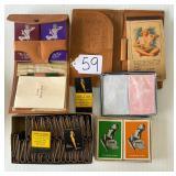 #59 Earl Moran's cards and match books 