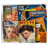 #63 Lot of vintage magazines signed by Zoe Mozert Including Movie Mirror & Motion Pictures