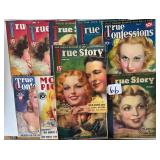 #66 Lot of vintage magazines signed by Zoe Mozert Including  Motion Pictures & True Story