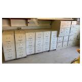 Lot #75Group of (15) Empty Metal File Cabinets