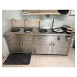 Lot #58 Stainless Steel 4 Station Polishing Table