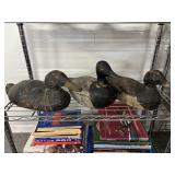 #1360 Lot of 3 Duck Decoys Incl. 2 Blue Bill & Back Drake Ducks