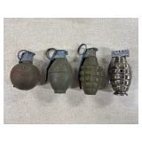 #1344 Misc. Military Related Lots incl. dummy grenades, various bayonetts,  sporting rifle magazines