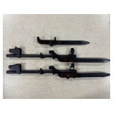 #1345 Misc. Military Related Lots incl. dummy grenades, various bayonetts,  sporting rifle magazines