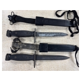 #1346 Misc. Military Related Lots incl. dummy grenades, various bayonetts,  sporting rifle magazines