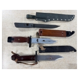 #1349 Misc. Military Related Lots incl. dummy grenades, various bayonetts,  sporting rifle magazines