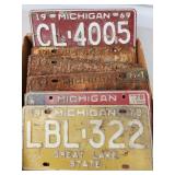Vintage Michigan License Plates