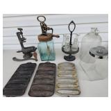 Antique Butter Churn, Wagner Cornbread Molds