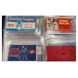 Binder Full of Vintage MLB Baseball SchedulesvBinder Full of Vintage MLB Baseball Schedules