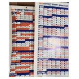Several 1985, 1987 Detroit Tigers Large Scehdules