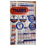 Collection of Vintage Detroit Tigers Stickers, Schedules, etc.