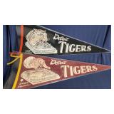 Vintage Briggs and Tiger Stadium Felt Pennants