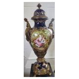 Sevres Style Porcelain & Bronze Urn