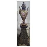 Sevres Style Porcelain & Bronze Urn
