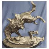 Small Brass Rodeo Bronze Statue