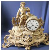 Figural Porcelain Face Clock
