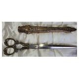 Victorian Era Scissors and Sheath