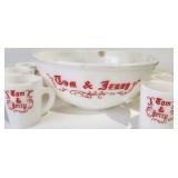 Tom & Jerry Punch Bowl & Cup Set