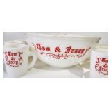 Tom & Jerry Punch Bowl & Cup Set