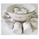 Tom & Jerry Punch Bowl & Cup Set
