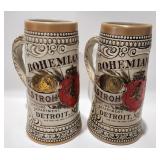 Strohs Beer - Detroit Steins