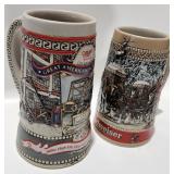 Miller & Budweiser Steins