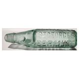 Aqua - B. M. W. Co. - Bermuda Soda/Mineral Codd Bottle w/Marble