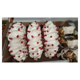 Vintage Christmas Lighted Ceramic Wreaths