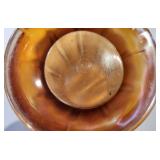 Vintage Vintage Fat Ribbed Marigold Carnival Glass Vase Northwood Standard USA Depression Era
