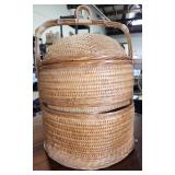Antique Chinese Two Tier Wedding Basket