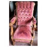 Victorian Eastlake1880 Walnut Recliner, Hartley