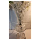 21" Cut Glass Crystal Vase